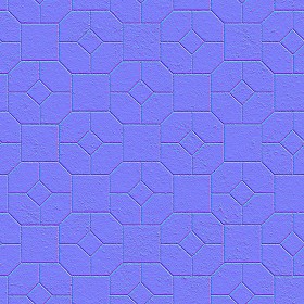 Textures   -   ARCHITECTURE   -   PAVING OUTDOOR   -   Pavers stone   -   Blocks mixed  - Pavers stone mixed size texture seamless 06193 - Normal