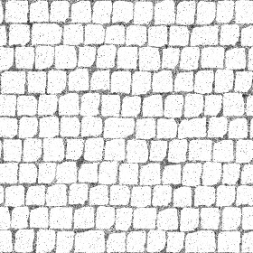 Textures   -   ARCHITECTURE   -   ROADS   -   Paving streets   -   Cobblestone  - Street porfido paving cobblestone texture seamless 07439 - Bump