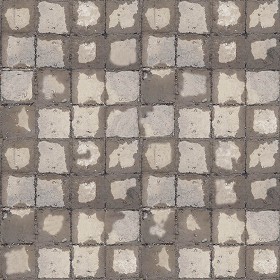 Textures   -   ARCHITECTURE   -   PAVING OUTDOOR   -   Concrete   -  Blocks damaged - Concrete paving outdoor damaged texture seamless 05490