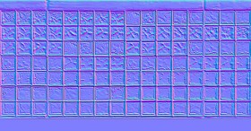 Textures   -   ARCHITECTURE   -   CONCRETE   -   Plates   -   Clean  - Concrete wall with blocks glass texture seamless 19021 - Normal