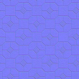 Textures   -   ARCHITECTURE   -   PAVING OUTDOOR   -   Pavers stone   -   Blocks mixed  - Pavers stone mixed size texture seamless 06200 - Normal