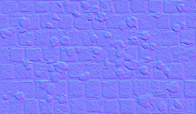 Textures   -   ARCHITECTURE   -   ROADS   -   Paving streets   -   Cobblestone  - Street paving cobblestone with leaves dead texture seamless 19017 - Normal