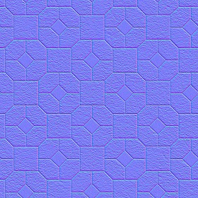 Textures   -   ARCHITECTURE   -   PAVING OUTDOOR   -   Pavers stone   -   Blocks mixed  - Pavers stone mixed size texture seamless 06202 - Normal