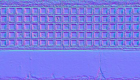 Textures   -   ARCHITECTURE   -   CONCRETE   -   Plates   -   Clean  - Concrete fence texture horizontal seamless 19273 - Normal