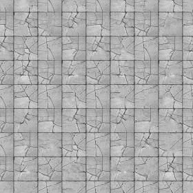 Textures   -   ARCHITECTURE   -   PAVING OUTDOOR   -   Concrete   -   Blocks damaged  - Concrete paving outdoor damaged texture seamless 05491 (seamless)