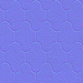 Textures   -   ARCHITECTURE   -   PAVING OUTDOOR   -   Concrete   -   Blocks mixed  - Paving concrete mixed size texture seamless 05573 - Normal