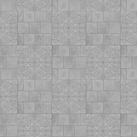 Textures   -   ARCHITECTURE   -   PAVING OUTDOOR   -   Pavers stone   -   Blocks mixed  - Slate paver stone mixed size texture seamless 18101 - Displacement