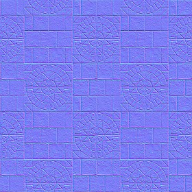 Textures   -   ARCHITECTURE   -   PAVING OUTDOOR   -   Pavers stone   -   Blocks mixed  - Slate paver stone mixed size texture seamless 18101 - Normal
