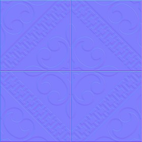 Textures   -   ARCHITECTURE   -   TILES INTERIOR   -   Cement - Encaustic   -   Cement  - cementine tiles Pbr texture seamless 22119 - Normal