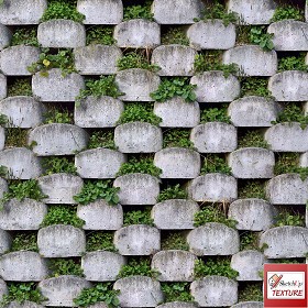 Concrete block wall texture seamless 01704