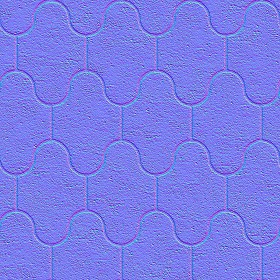 Textures   -   ARCHITECTURE   -   PAVING OUTDOOR   -   Concrete   -   Blocks mixed  - Paving concrete mixed size texture seamless 05574 - Normal