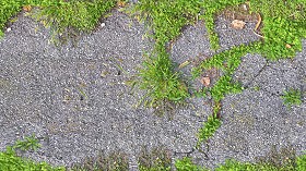 Textures  - asphalt with grass pbr texture seamless 22361