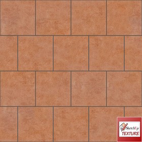 Textures   -   ARCHITECTURE   -   TILES INTERIOR   -  Terracotta tiles - terracotta floor tile PBR texture seamless 21814