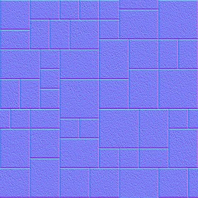 Textures   -   ARCHITECTURE   -   PAVING OUTDOOR   -   Pavers stone   -   Blocks mixed  - Pavers stone mixed size PBR texture seamless 21981 - Normal