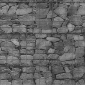 Textures   -   ARCHITECTURE   -   STONES WALLS   -   Stone blocks  - gabion retaining Stone wall pbr texture seamless 22385 - Displacement