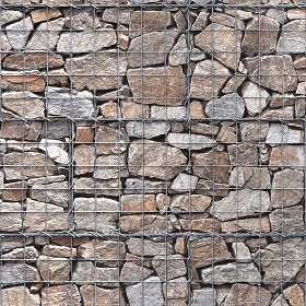 Textures  - gabion retaining Stone wall pbr texture seamless 22385
