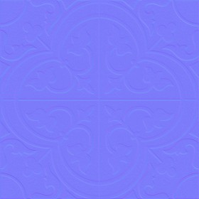 Textures   -   ARCHITECTURE   -   TILES INTERIOR   -   Cement - Encaustic   -   Cement  - cementine tiles Pbr texture seamless 22130 - Normal