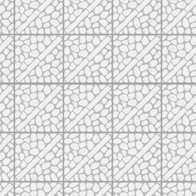 Textures   -   ARCHITECTURE   -   PAVING OUTDOOR   -   Pavers stone   -   Blocks mixed  - Pavers stone mixed size texture seamless 06101 - Displacement