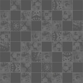 Textures   -   ARCHITECTURE   -   TILES INTERIOR   -   Mosaico   -   Mixed format  - Mosaico patterned tiles texture seamless 1 15678 - Specular