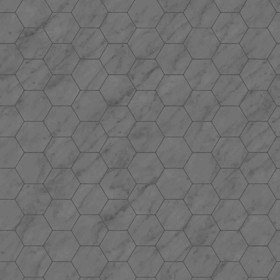 Textures   -   ARCHITECTURE   -   TILES INTERIOR   -   Hexagonal mixed  - Carrara marble hexagonal texture seamless 17108 - Displacement