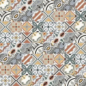 Textures  - cementine tiles Pbr texture seamless 22146