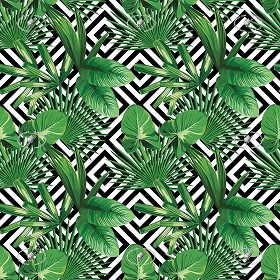 Textures   -   MATERIALS   -   WALLPAPER   -   various patterns  - Vinyl wallpaper with palm leaves texture seamless 20925 (seamless)
