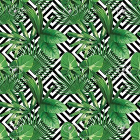 Textures   -   MATERIALS   -   WALLPAPER   -   various patterns  - Vinyl wallpaper with palm leaves texture seamless 20925 (seamless)
