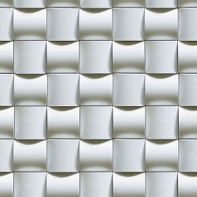 Textures   -   ARCHITECTURE   -   TILES INTERIOR   -   Mosaico   -  Mixed format - White mosaic 3d wall tile texture seamless 21048