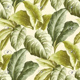 Textures   -   MATERIALS   -   WALLPAPER   -  various patterns - Tropical leaves wallpaper texture seamless 20935