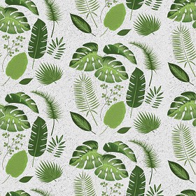 Textures   -   MATERIALS   -   WALLPAPER   -  various patterns - Tropical leaves wallpaper PBR texture seamless 21562