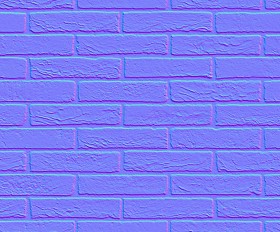 Textures   -   ARCHITECTURE   -   BRICKS   -   Facing Bricks   -   Rustic  - Rustic bricks texture seamless 00190 - Normal