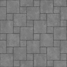 Textures   -   ARCHITECTURE   -   PAVING OUTDOOR   -   Concrete   -   Blocks damaged  - Concrete paving outdoor damaged texture seamless 05498 - Displacement