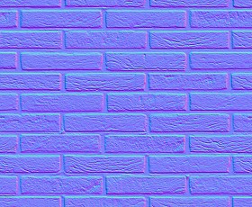 Textures   -   ARCHITECTURE   -   BRICKS   -   Facing Bricks   -   Rustic  - Rustic bricks texture seamless 00192 - Normal