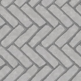 Textures   -   ARCHITECTURE   -   PAVING OUTDOOR   -   Concrete   -   Herringbone  - Concrete paving herringbone outdoor texture seamless 05794 (seamless)