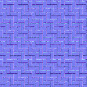 Textures   -   ARCHITECTURE   -   PAVING OUTDOOR   -   Concrete   -   Herringbone  - Concrete paving herringbone outdoor texture seamless 05809 - Normal