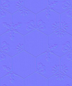 Textures   -   ARCHITECTURE   -   TILES INTERIOR   -   Hexagonal mixed  - Hexagonal tile texture seamless 17119 - Normal
