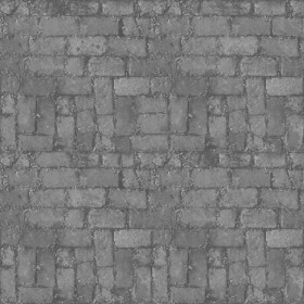 Textures   -   ARCHITECTURE   -   PAVING OUTDOOR   -   Concrete   -   Blocks damaged  - Concrete paving outdoor damaged texture seamless 05500 - Displacement