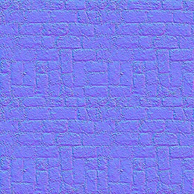 Textures   -   ARCHITECTURE   -   PAVING OUTDOOR   -   Concrete   -   Blocks damaged  - Concrete paving outdoor damaged texture seamless 05500 - Normal