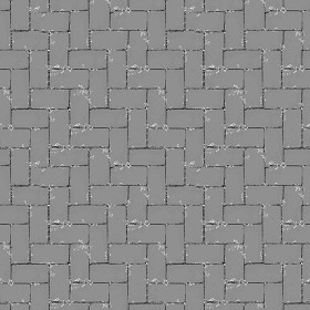 Textures   -   ARCHITECTURE   -   PAVING OUTDOOR   -   Concrete   -   Herringbone  - Concrete paving herringbone outdoor texture seamless 05810 - Bump