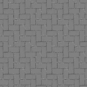 Textures   -   ARCHITECTURE   -   PAVING OUTDOOR   -   Concrete   -   Herringbone  - Concrete paving herringbone outdoor texture seamless 05810 - Displacement
