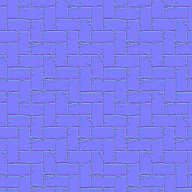 Textures   -   ARCHITECTURE   -   PAVING OUTDOOR   -   Concrete   -   Herringbone  - Concrete paving herringbone outdoor texture seamless 05810 - Normal