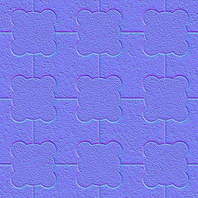 Textures   -   ARCHITECTURE   -   PAVING OUTDOOR   -   Concrete   -   Blocks mixed  - Paving concrete mixed size texture seamless 05582 - Normal