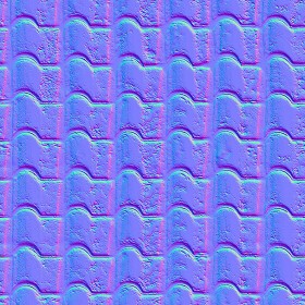 Textures   -   ARCHITECTURE   -   ROOFINGS   -   Clay roofs  - Clay roof texture seamless 19589 - Normal