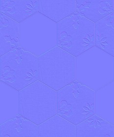 Textures   -   ARCHITECTURE   -   TILES INTERIOR   -   Hexagonal mixed  - Hexagonal tile texture seamless 17121 - Normal
