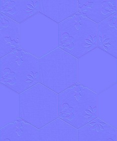 Textures   -   ARCHITECTURE   -   TILES INTERIOR   -   Hexagonal mixed  - Hexagonal tile texture seamless 17121 - Normal