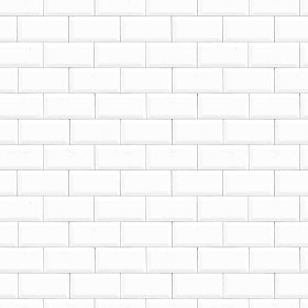 Textures   -   ARCHITECTURE   -   BRICKS   -   White Bricks  - White metro bricks texture seamless 00511 - Ambient occlusion