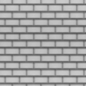 Textures   -   ARCHITECTURE   -   BRICKS   -   White Bricks  - White metro bricks texture seamless 00511 - Displacement