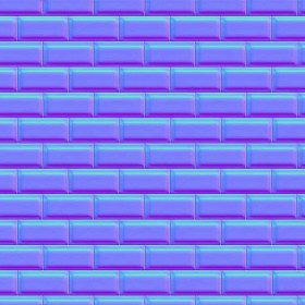 Textures   -   ARCHITECTURE   -   BRICKS   -   White Bricks  - White metro bricks texture seamless 00511 - Normal