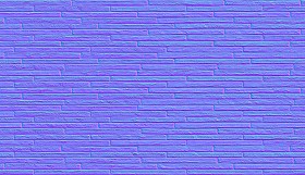 Textures   -   ARCHITECTURE   -   WALLS TILE OUTSIDE  - Clay bricks wall cladding PBR texture seamless 21723 - Normal