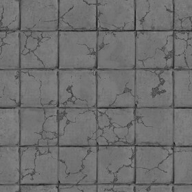 Textures   -   ARCHITECTURE   -   PAVING OUTDOOR   -   Concrete   -   Blocks damaged  - Concrete paving outdoor damaged texture seamless 05502 - Displacement